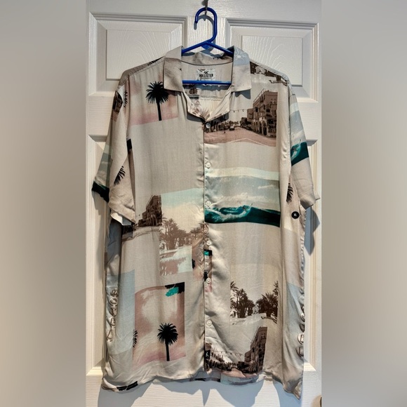 Hollister Other - NWT y2k mens vintage hollister short sleeve button down beachy cali venice xl